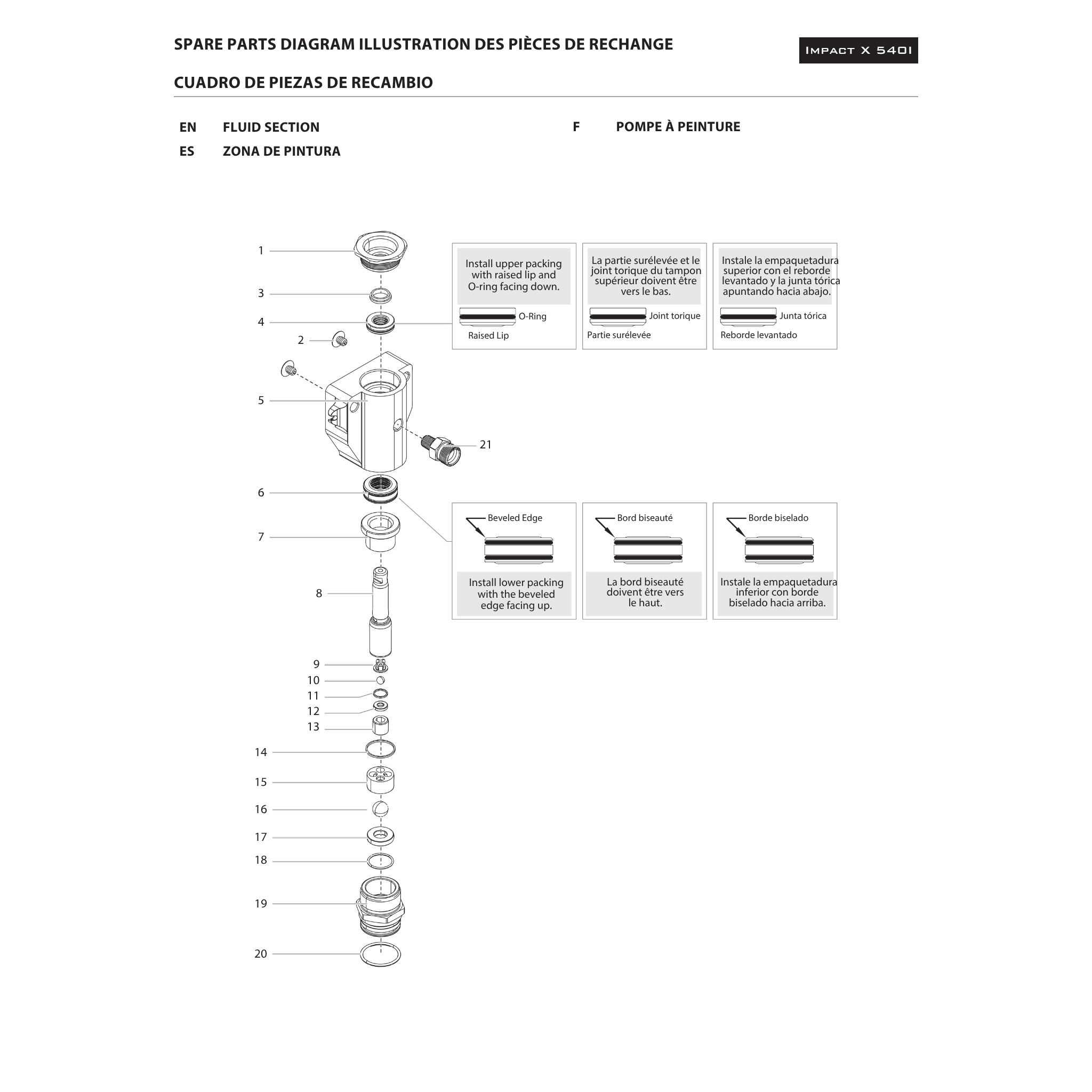 Titan 2456446 Fluid Section Assembly