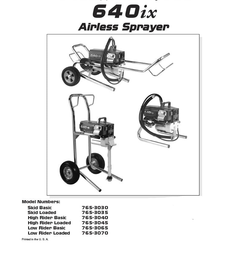 Titan Airless Paint Sprayer 640IX