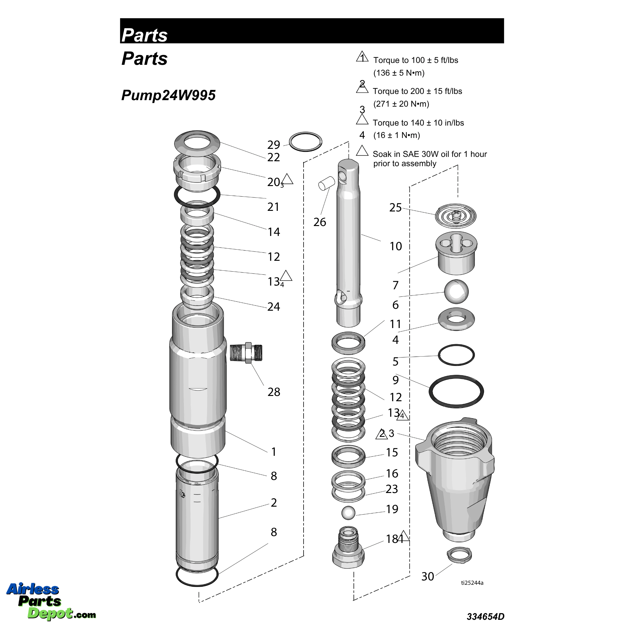 24W995 Fluid Pump part