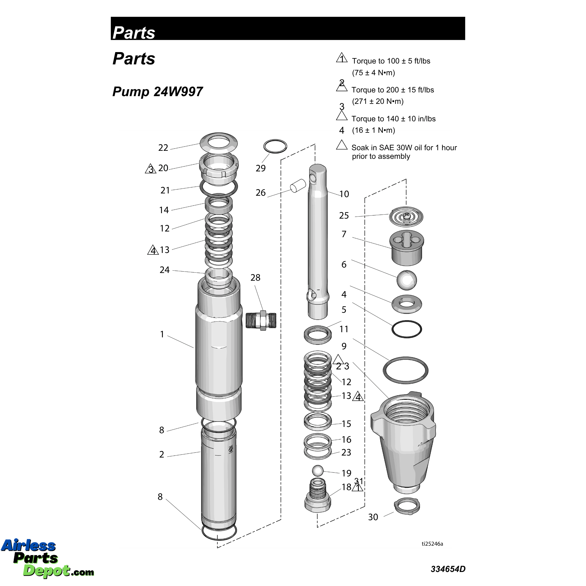 24W997 Fluid Pump parts